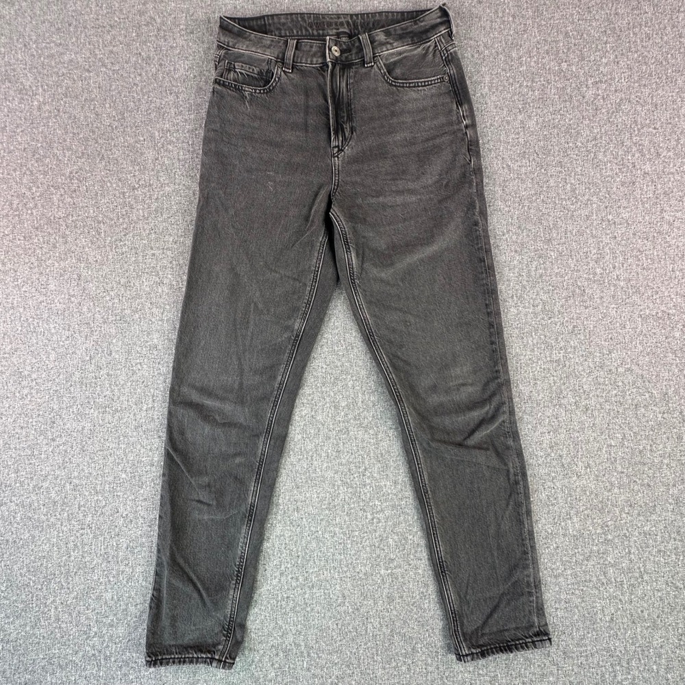 American Eagle Jeans Womens 4 Long Strigid Mom Black Tapered High Rise Denim
